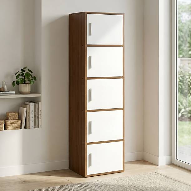 Nilkamal Sear 5 Tier Engineered Wood Free Standing Cabinet