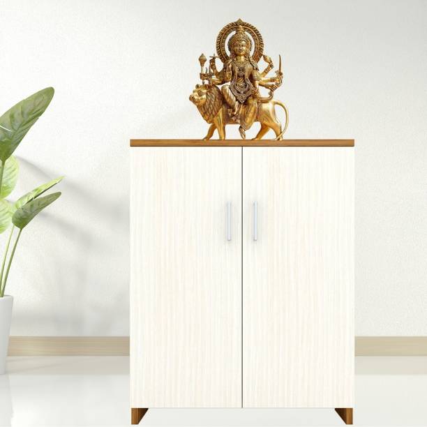 SPECIALITY PANELS 2 Doors with 4 Shelfs Pooja (Mandir) Cabinet with Termite Resistance Engineered Wood Free Standing Cabinet