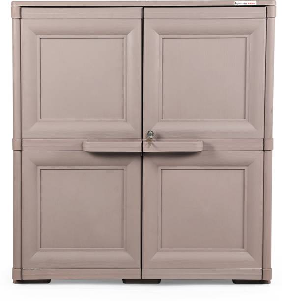 Cello Infinit Medium Plain Storage Cabinet, DIY Plastic Cabinet for Storage, Clothes, Plastic Free Standing Cabinet