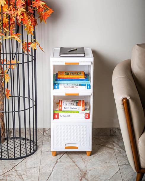 Shiswa Foldable 3-Tier Clothes Storage Rack & Organizer for Wardrobe & Drawers Plastic Free Standing Cabinet
