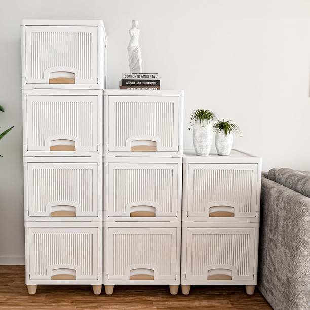 ALCY 5 Layer Plastic Wardrobe For Clothes : Plastic Cupboard Plastic Free Standing Chest of Drawers
