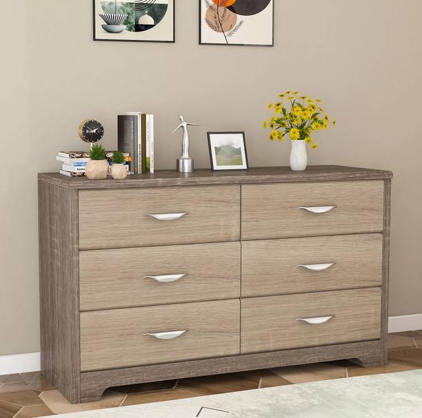 Flipkart Perfect Homes Regal 6 Drawer Engineered Wood Free Standing Chest of Drawers