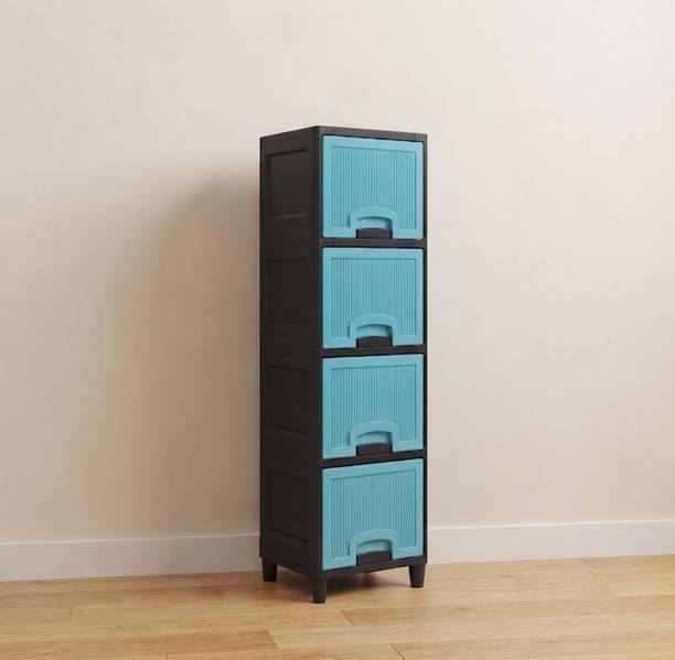 MAXTID Multi Purpose Plastic Storage Cupboard for Office PP Collapsible Wardrobe