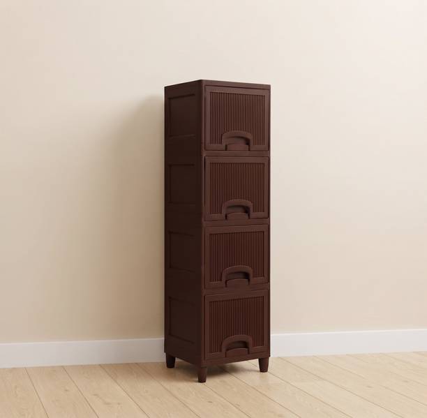YASHODEEP PLASTIC Plastic Home Storage Cupboard Organizer Plastic Free Standing Chest of Drawers
