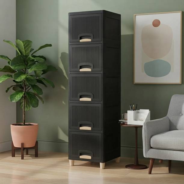 ASPPVTLTD Space Saving Plastic Organizer Unit Plastic Free Standing Cabinet