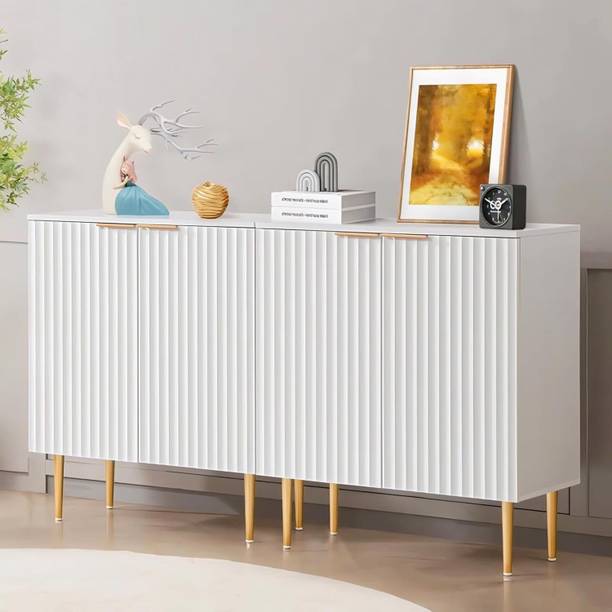 FURNITELL RozwoodArts Modern Storage Cabinet Solid Wood Free Standing Cabinet