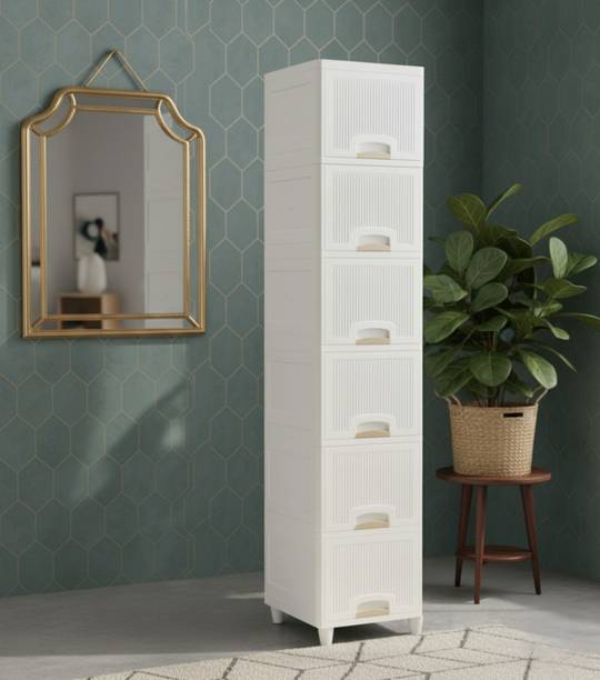 MAXTID Multi Layer Cabinet Suitable for Files, Clothes & Accessories PP Collapsible Wardrobe