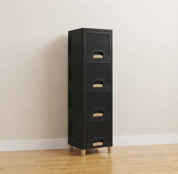 MAXTID Multi Purpose Plastic Storage Cupboard for Office PP Collapsible Wardrobe