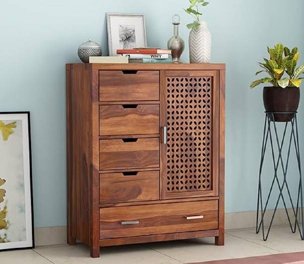Devsignature Sheesham Wood Cabinet/Wooden sideboard cabinet/wooden drawer For Livingroom/Home Solid Wood Free Standing Cabinet