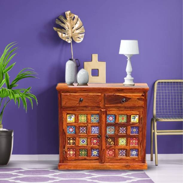 MoonWooden Wooden Storage Cabinet for Home Furniture Solid Wood Free Standing Sideboard