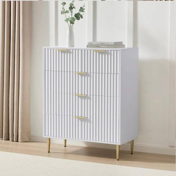 FURNITELL 5 Drawers Dresser Console Cabinet for Bedroom, Living Room, Drawing Room Engineered Wood Free Standing Sideboard