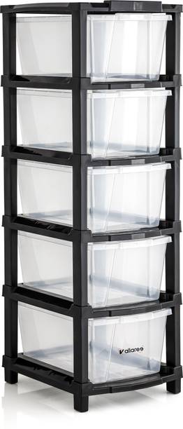 Vallaree 5 Layer Drawer Storage Organizer Multipurpose Plastic Free Standing Chest of Drawers