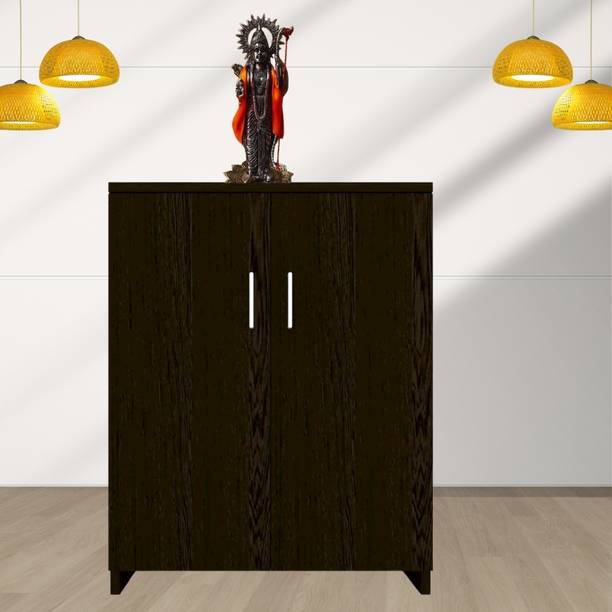 SPECIALITY PANELS 2 Doors with 4 Shelfs Pooja (Mandir) Cabinet with Termite Resistance Engineered Wood Free Standing Cabinet