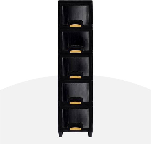 J K INTERNATIONAL 5 Compartments Plastic Chest of Drawers