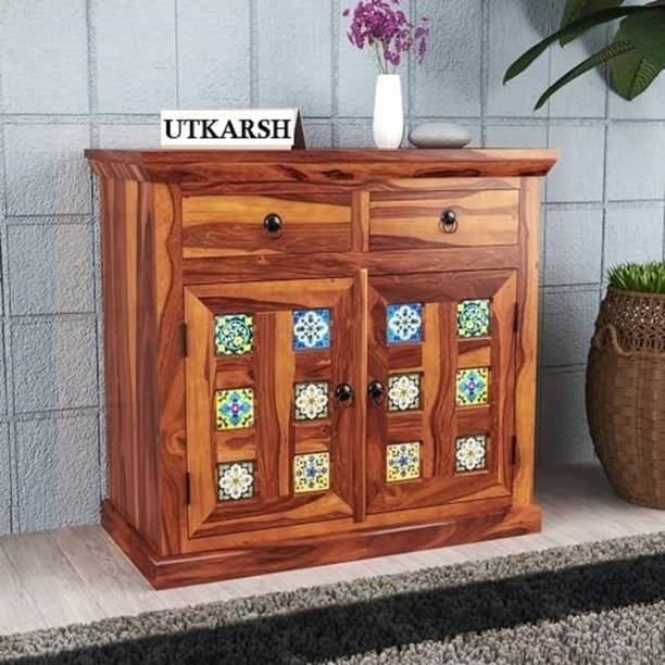 Utkarsh Solid Sheesham Wood Sideboard/ Cabinet & Drawer For Bedroom/ Kids Room || Solid Wood Free Standing Sideboard