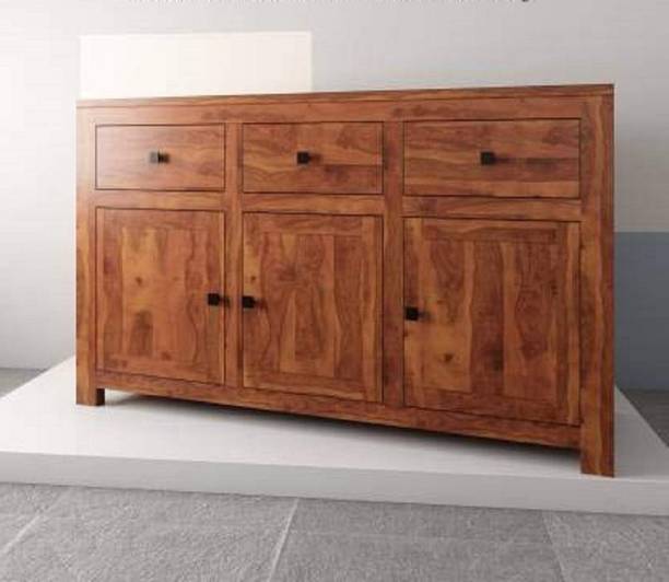 Wudniture Furniture Sheesham Wood Sideboard For Livng Room & Storage | Solid Wood Free Standing Sideboard