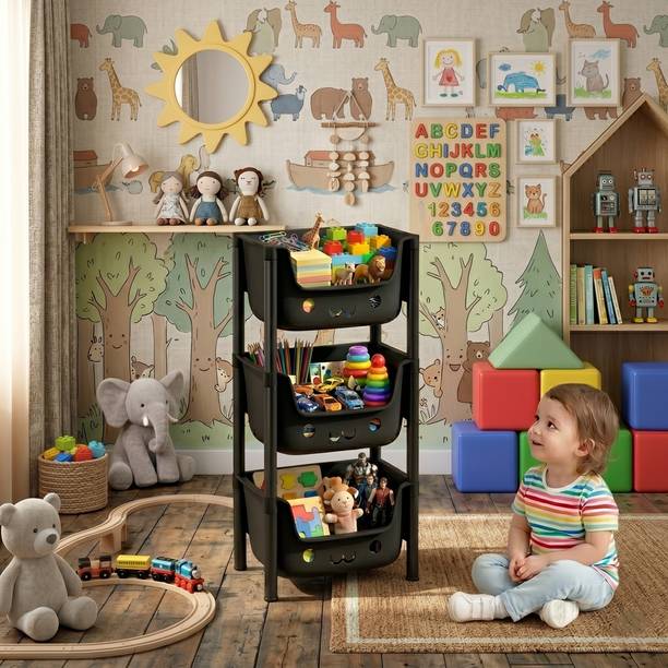 Surety for Safety Multi-Layer Office Storage Drawer Unit for Daily Essentials Plastic Free Standing Cabinet