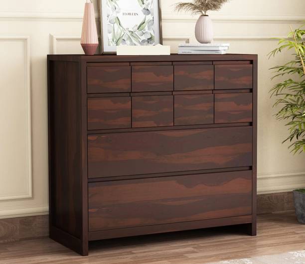 Credenza 10-Drawer Chest of Drawers and Dresser Solid Wood Free Standing Sideboard