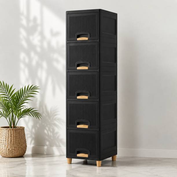 JAINPET Tall Freestanding Balcony Organizer for Plants, Tools and Daily Supplies Plastic Free Standing Sideboard