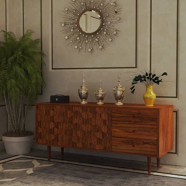 Ganpati Arts Sheesham Wood Sideboard Storage Cabinet/Wooden Chest Of Drawer For Home Solid Wood Wall Mount Sideboard