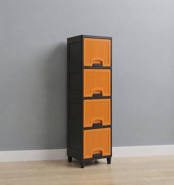 MAXTID Multipurpose Plastic Storage Cupboard for Kitchen Home and Bedroom PP Collapsible Wardrobe