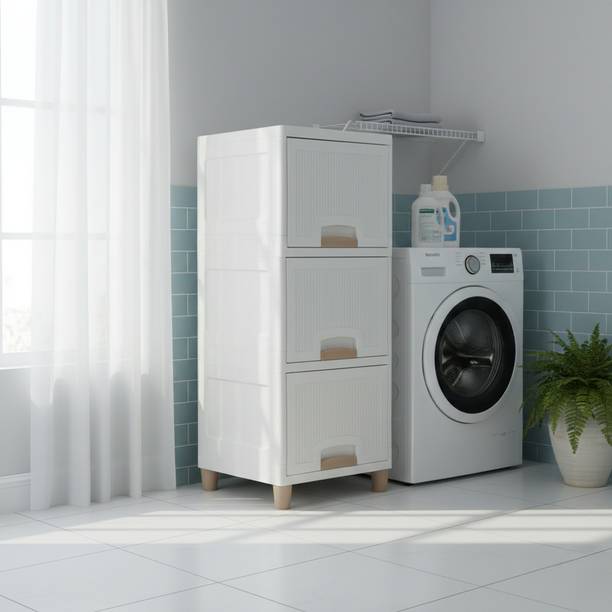 SUPTIKES Architect & Designer Remote Work Essential Modular Desk Side-Unit PP Collapsible Wardrobe