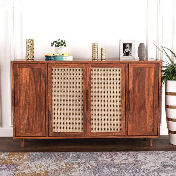 Shagun Arts Solid Sheesham Wood Sideboard/ Cabinet For Living Room/ Storage || Solid Wood Free Standing Sideboard