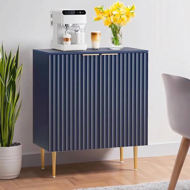 FURNITELL FURNITELL Wooden Cabinet With 2 Doors, Solid Wood Sideboard Solid Wood Free Standing Sideboard