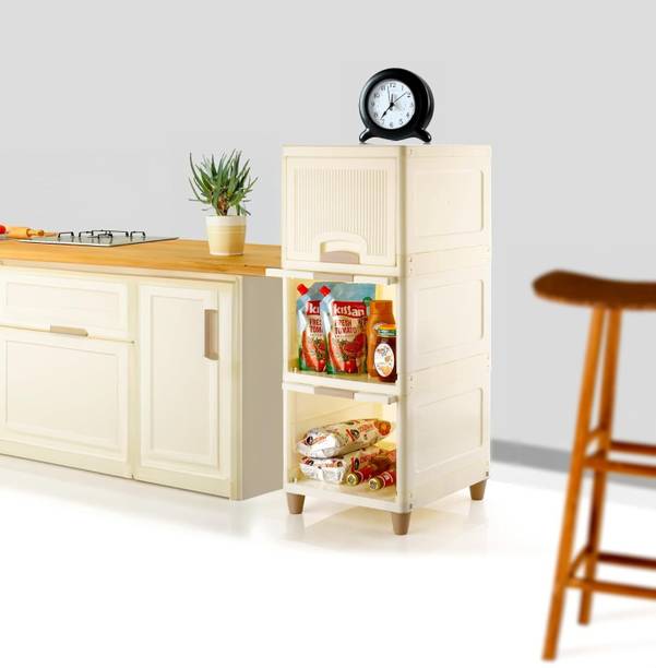 Velfree Plastic Wardrobe for Clothes Versatile Plastic Cupboard for Storage Plastic Free Standing Cabinet