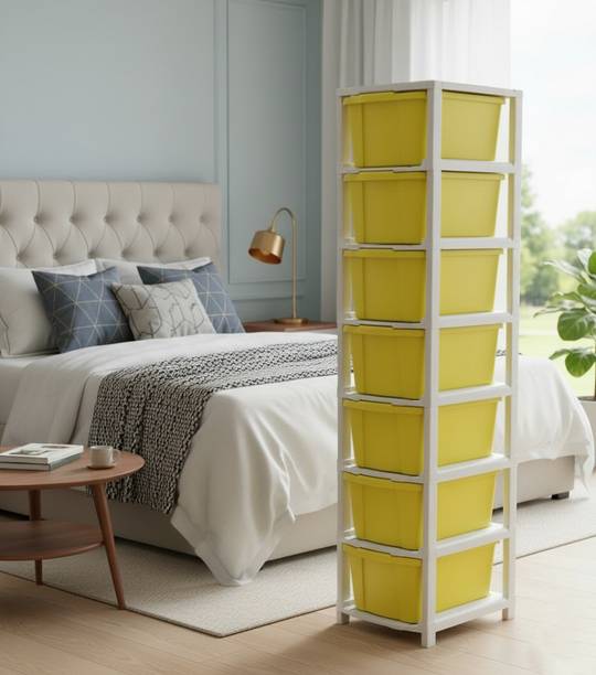 Scrub Daddy Compartments Plastic Modular Drawer Storage for Home, Office ,Bedroom , Kitchen Plastic Free Standing Cabinet