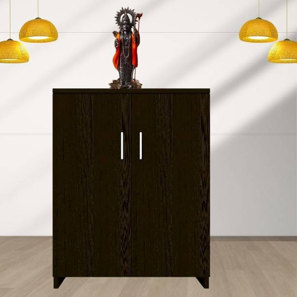 SPECIALITY PANELS 2 Doors with 4 Shelfs Pooja (Mandir) Cabinet with Termite Resistance Engineered Wood Free Standing Cabinet