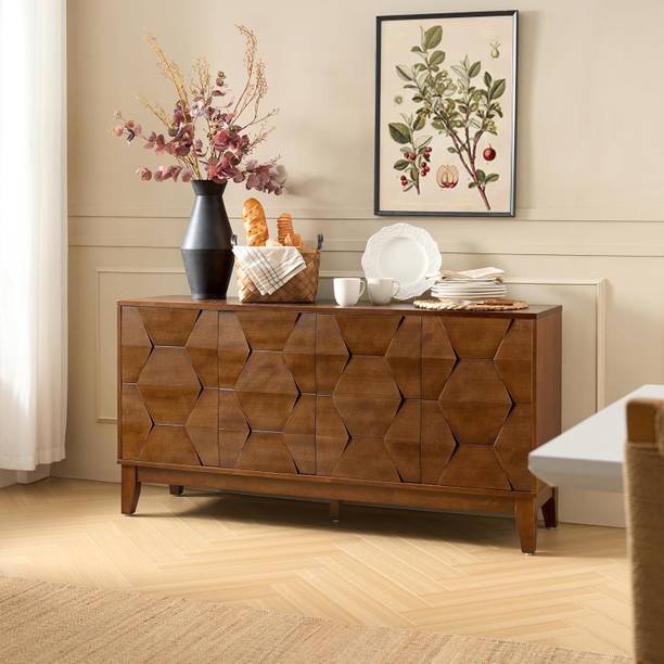 The kashth FRTGH Solid Wood Free Standing Sideboard