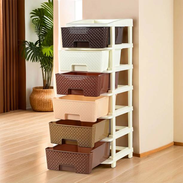 KUBER INDUSTRIES Plastic Free Standing Chest of Drawers