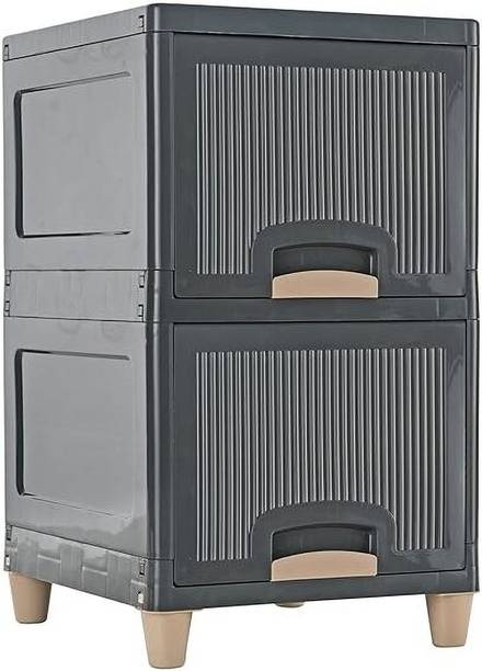 Flipkart SmartBuy Foldable Cabinet Plastic Cupboard For Storage Plastic Modular Drawer Plastic Free Standing Cabinet