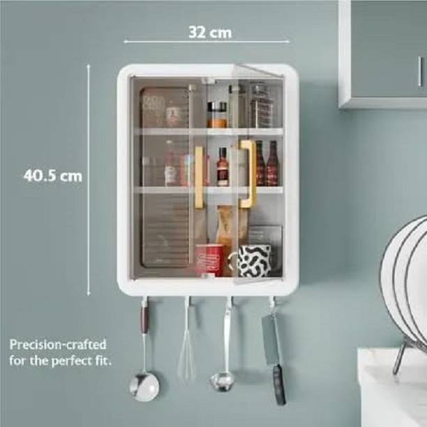 krishiv enterprise Bathroom Storage Cabinet Plastic Wall Mount Cabinet