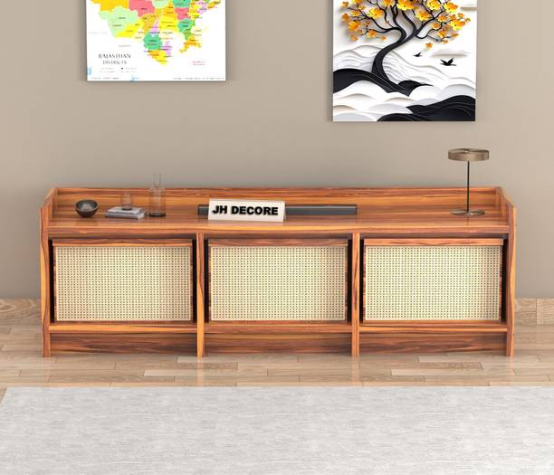 Jh Decore Solid Wood Sideboard/ Cabinet Drawer With Multi Storage Space For Living Room | Solid Wood Free Standing Sideboard