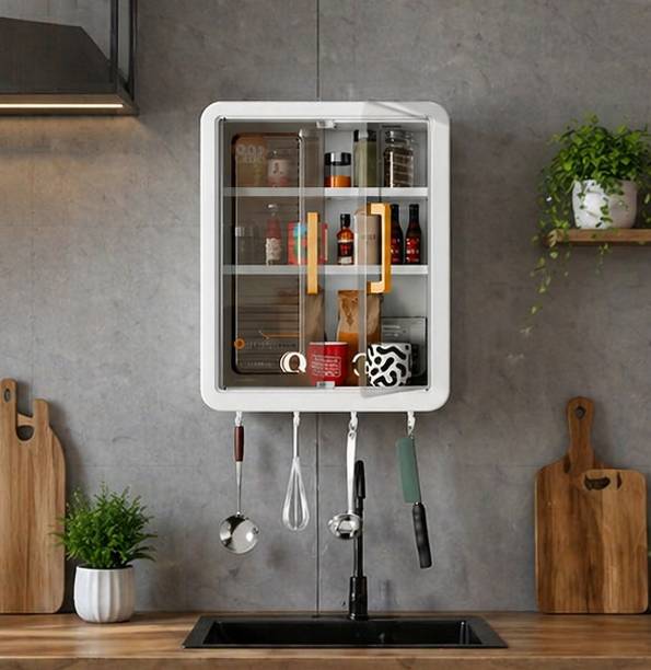 Harikishan Bathroom Storage Cabinet Plastic Wall Mount Cabinet