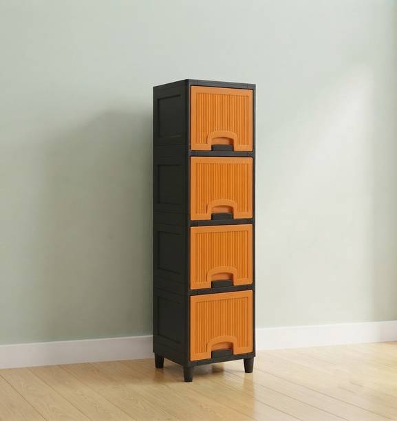 MAXTID Plastic Multipurpose Storage Cupboard for Home PP Collapsible Wardrobe