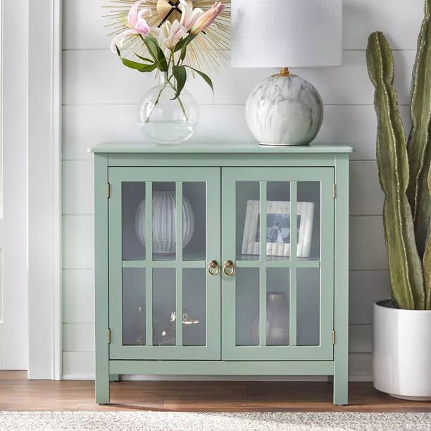 Woodefly Solid Mango Wood Cabinet for Living Room, Drawing Room, Office & Lounge Solid Wood Free Standing Cabinet