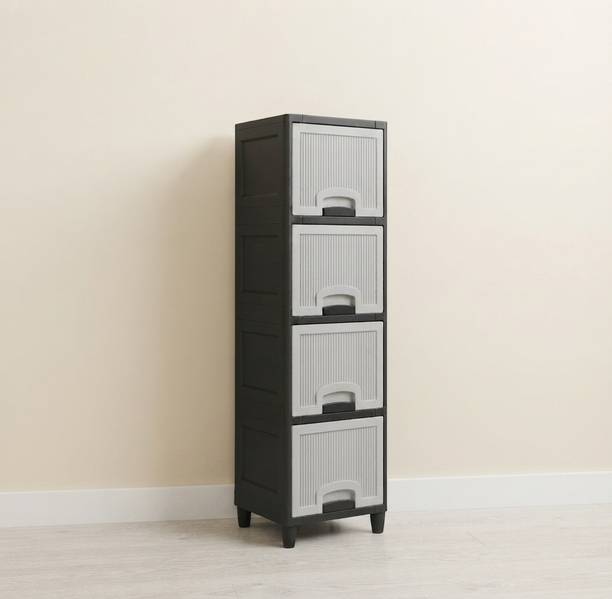 MAXTID Multi Purpose Plastic Storage Cupboard for Office PP Collapsible Wardrobe