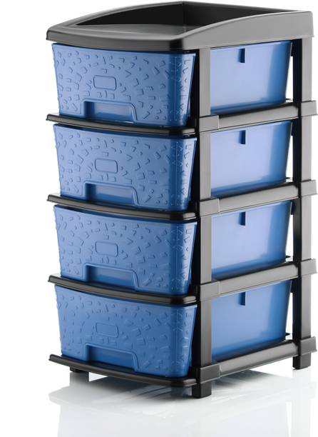 KAVIRA STONE_4XL_BLUE Plastic Free Standing Chest of Drawers