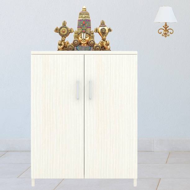 SPECIALITY PANELS 2 Doors with 4 Shelfs Pooja (Mandir) Cabinet with Termite Resistance Engineered Wood Free Standing Cabinet