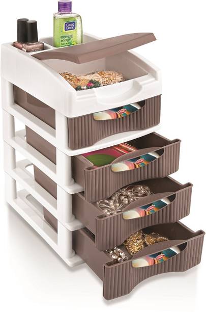 YUIOP Plastic Free Standing Chest of Drawers