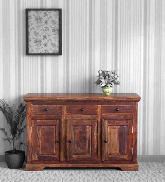 TRUE FURNITURE Sheesham ( Rosewood ) 2 Self And 3 Drawer Solid Wood Free Standing Sideboard