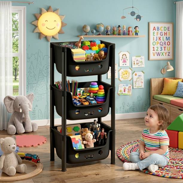 MAXTID Desktop Office Organizer Multi Layer Storage Drawer Unit Plastic Free Standing Cabinet