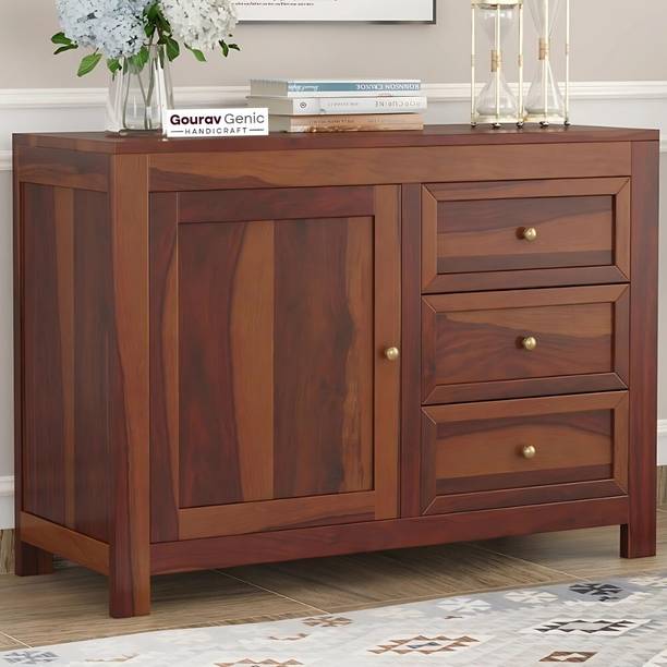 Gouravgenics Handicraft Tile Solid Wood Free Standing Sideboard