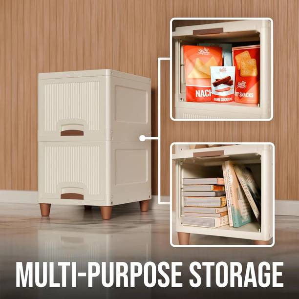 Flipkart SmartBuy 2 Layer : Versatile Drawer Storage Organizer & Organisers Storage Box Plastic Free Standing Cabinet