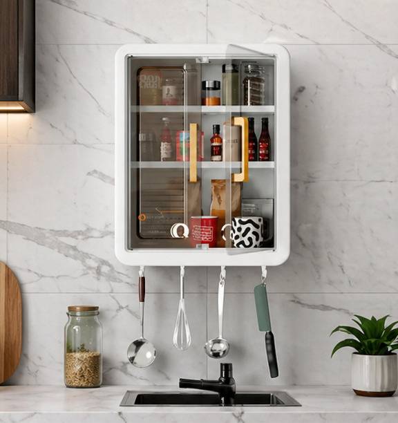 Guru Enterpise Bathroom Storage Cabinet Plastic Wall Mount Cabinet