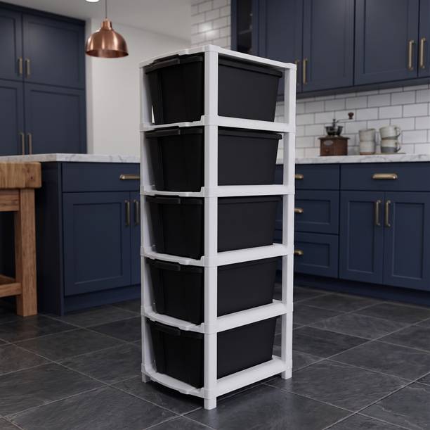 MAXTID Free Standing Multi Drawer Desk Organizer for Daily Use Plastic Free Standing Cabinet