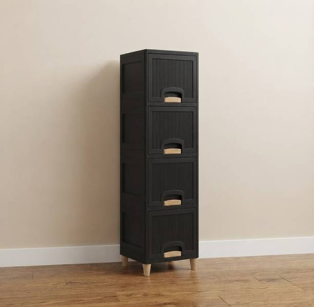 MAXTID Plastic Multipurpose Cabinet for Home Utility Storage PP Collapsible Wardrobe